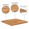 Emma and Oliver Square Butcher Block Style Table Top - Restaurant Table Top